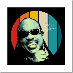 Retro Stevie Wonder Mint Posters and Art